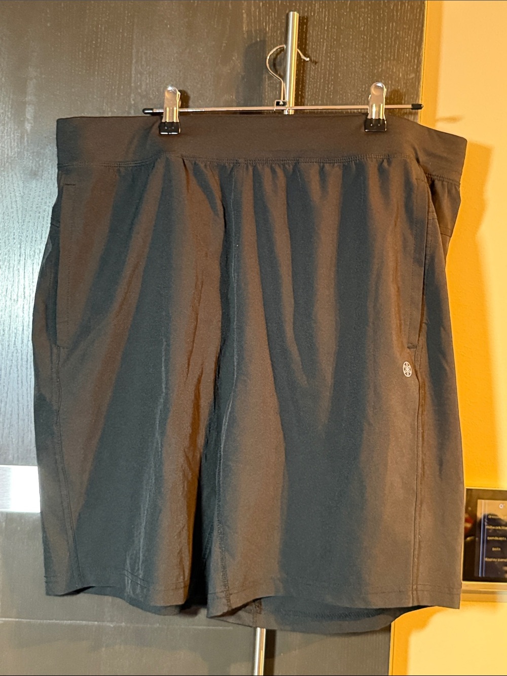 GAIAM Black Athletic Shorts with Side Pockets